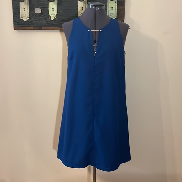 NWOT Lulus Near or Bar Teal Blue Shift Dress Size Small - Picture 5 of 16